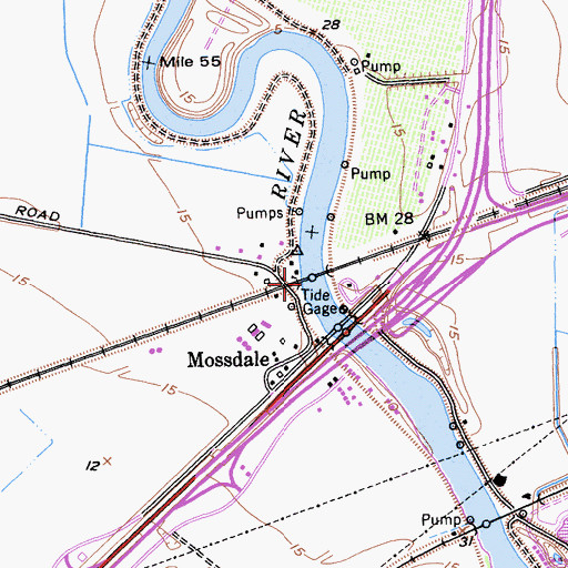 Topographic Map of Shepherds Ferry (historical), CA