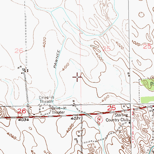Topographic Map of Sand Creek, CO
