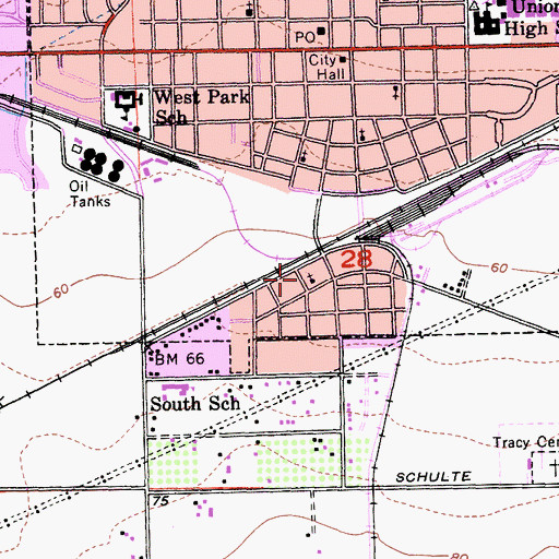 Topographic Map of Church of God in Christ, CA