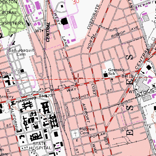 Topographic Map of Community Church of God, CA