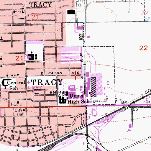 Topographic Map of Fine Park, CA