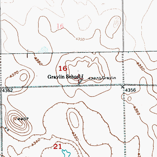Topographic Map of Graylin School, CO