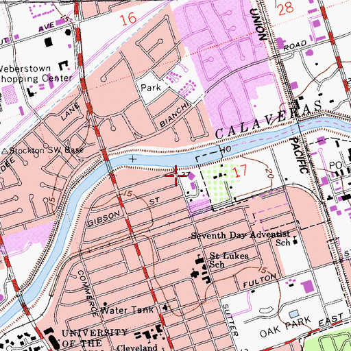 Topographic Map of Sierra Christian School, CA