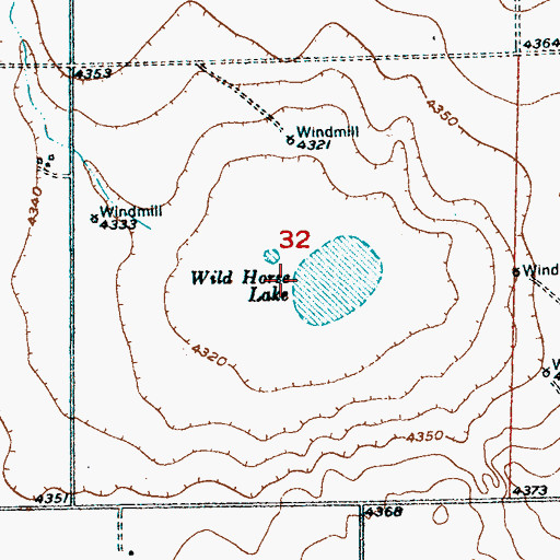 Topographic Map of Wild Horse Creek, CO