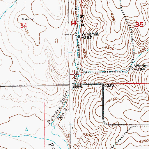 Topographic Map of Pawnee Inlet Number 1, CO
