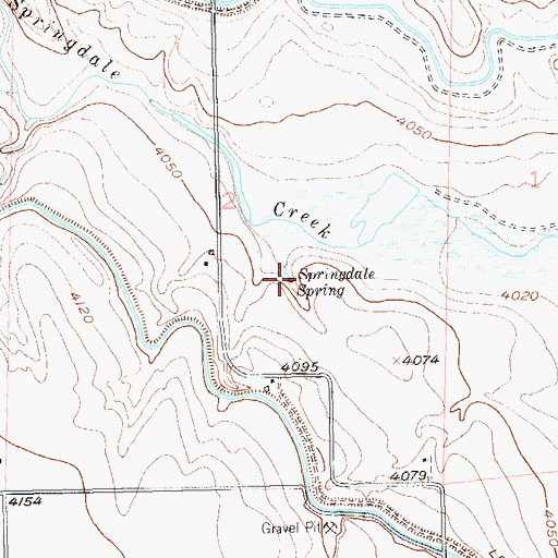 Topographic Map of Springdale Spring, CO