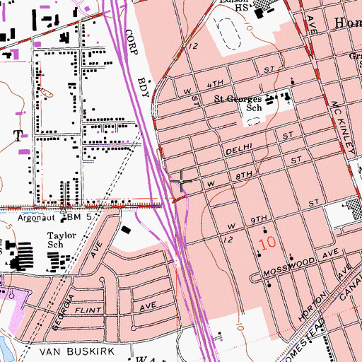 Topographic Map of Bethany Temple, CA