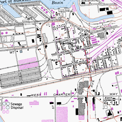 Topographic Map of Boggs Tract Park, CA