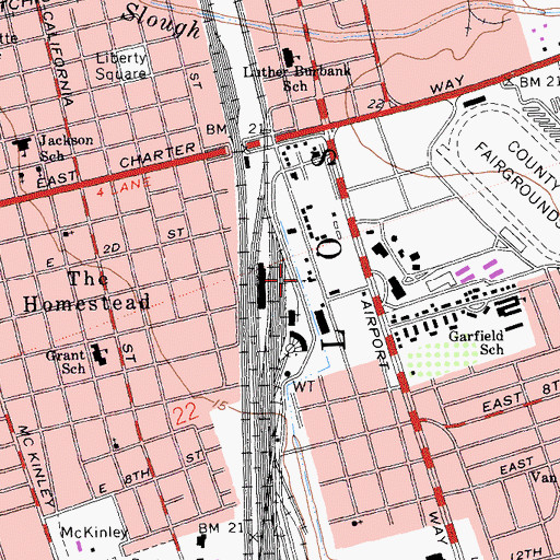 Topographic Map of First Apostolic Church, CA