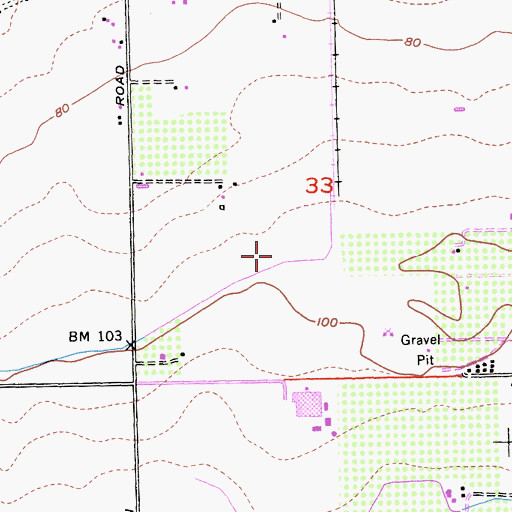 Topographic Map of Gladys Poet Christian Elementary School, CA