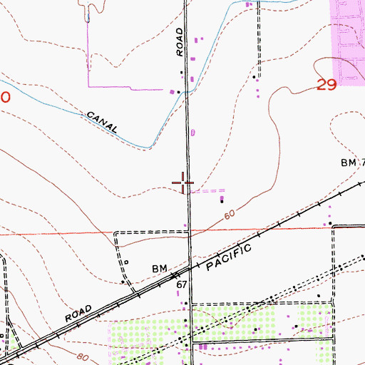 Topographic Map of Harvest Park, CA