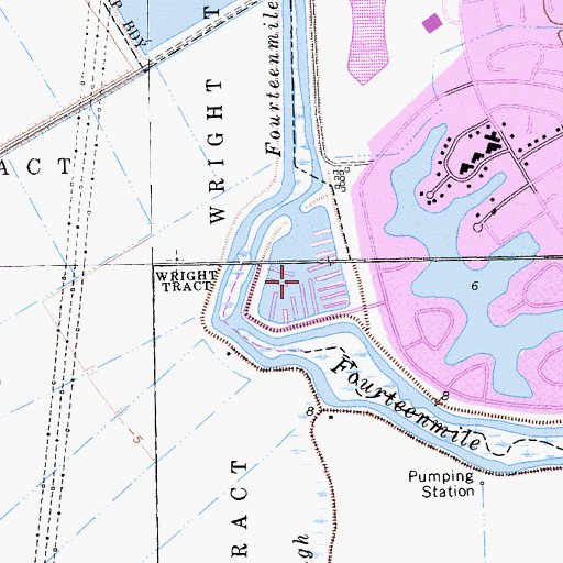 Topographic Map of Lincoln Village West Marina, CA