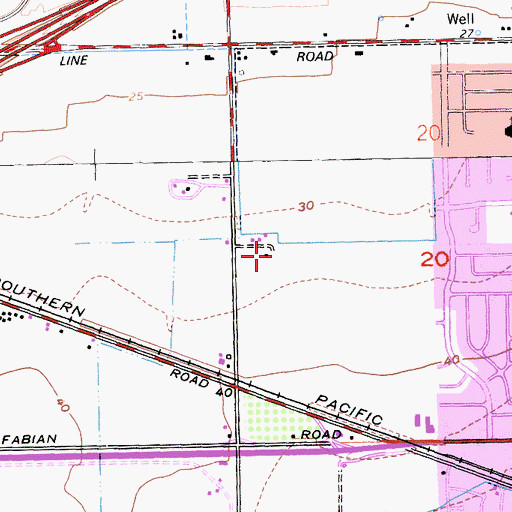 Topographic Map of Merrill F West High School, CA