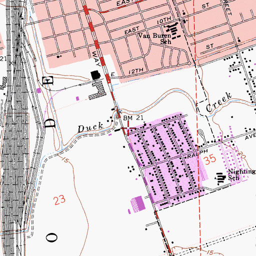 Topographic Map of New Bethel Bible Church, CA