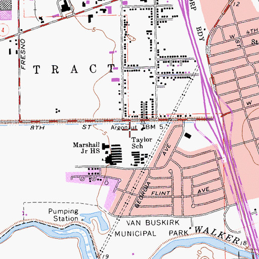 Topographic Map of Trinity Presbyterian Church, CA
