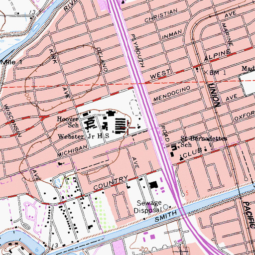 Topographic Map of Bible Methodist Church, CA