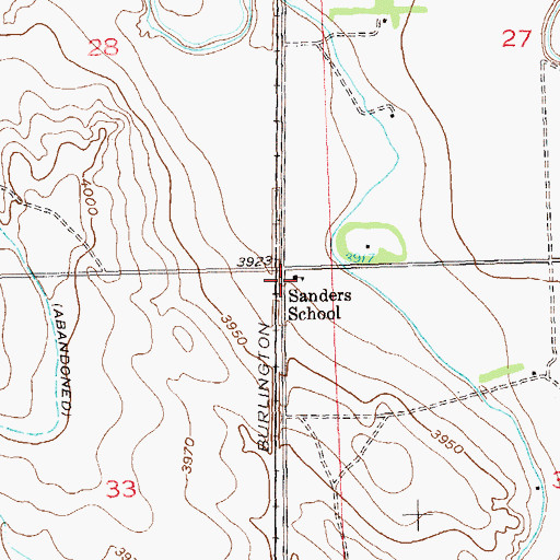 Topographic Map of Sanders School, CO