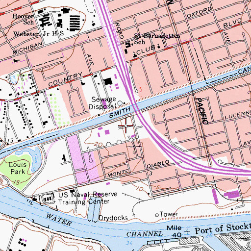 Topographic Map of Full Gospel Church in Christ, CA