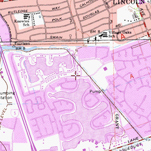 Topographic Map of Lakeview Assembly of God Church, CA