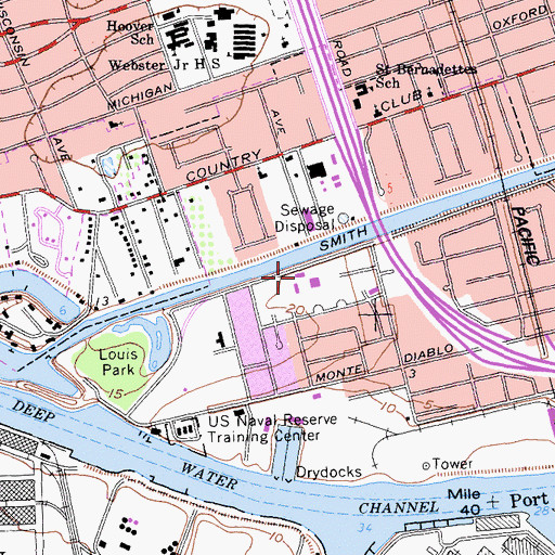 Topographic Map of Stockton Buddhist Church, CA