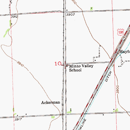 Topographic Map of Minto Valley School, CO
