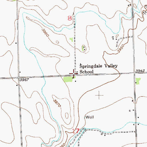 Topographic Map of Springdale Valley School, CO