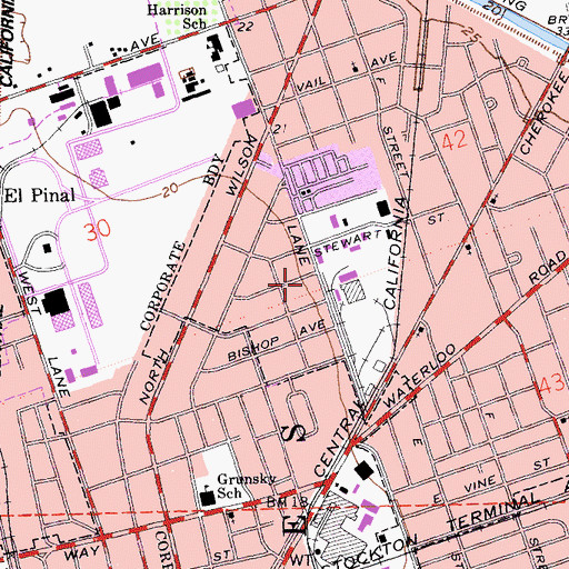 Topographic Map of West Jackson Park, CA
