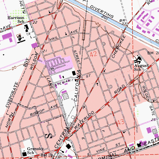 Topographic Map of Western Apostolic Bible College, CA