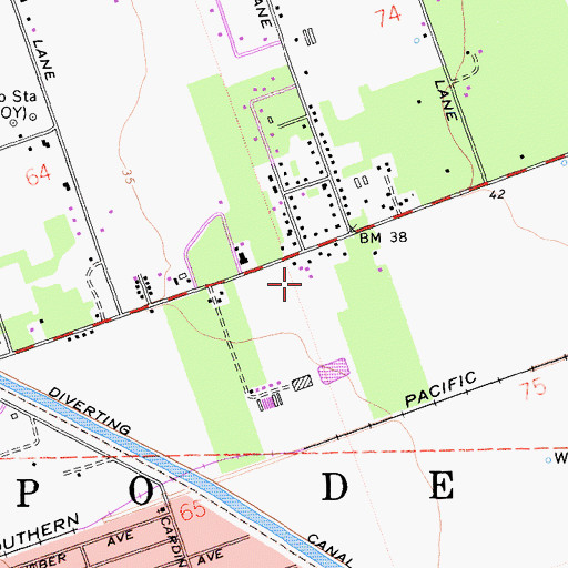 Topographic Map of Islamic Center, CA