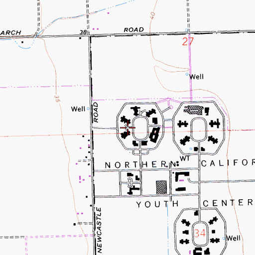 Topographic Map of Northern California Womens Facility, CA
