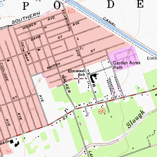 Topographic Map of Saint Edwards Catholic Church, CA