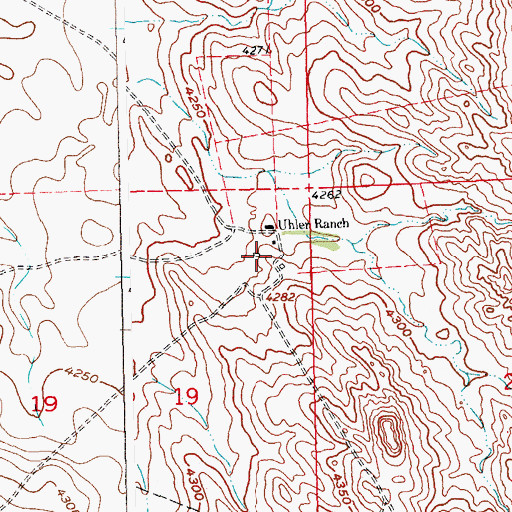 Topographic Map of Uhler Ranch, CO