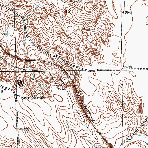 Topographic Map of Girard (historical), NE
