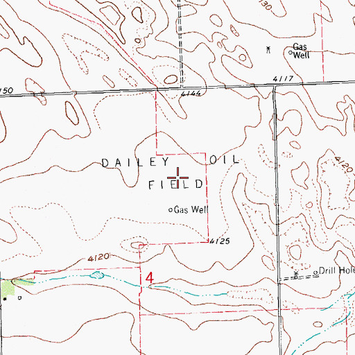 Topographic Map of Dailey Oil Field, CO