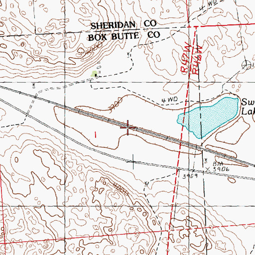 Topographic Map of Birdsell, NE