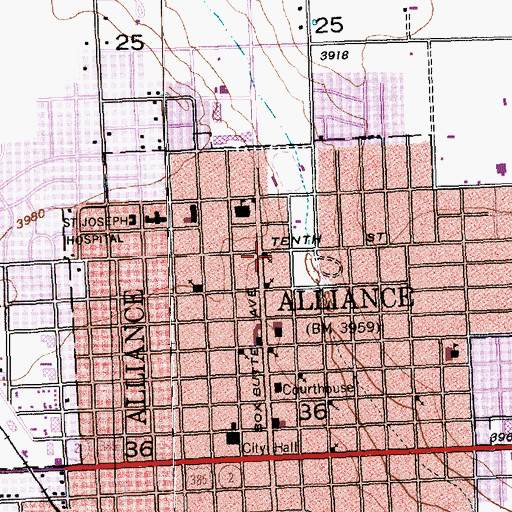 Topographic Map of First United Pentecostal Church, NE
