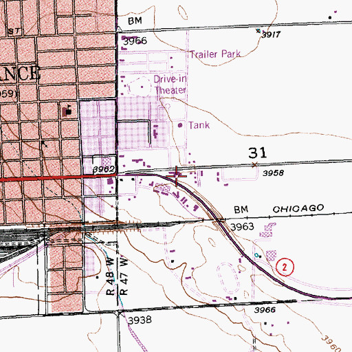 Topographic Map of Calvary Assembly of God Church, NE