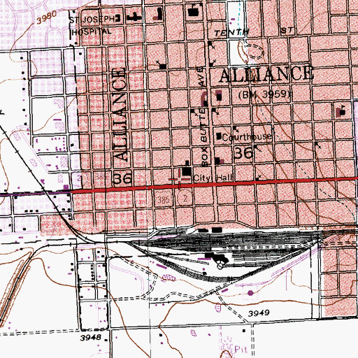 Topographic Map of Panhandle Church of Christ, NE