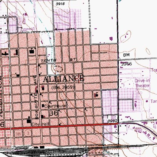 Topographic Map of Alliance Christian Church, NE