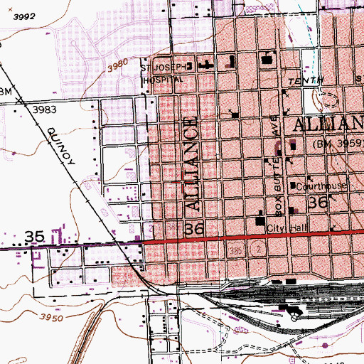 Topographic Map of Presbyterian Church, NE