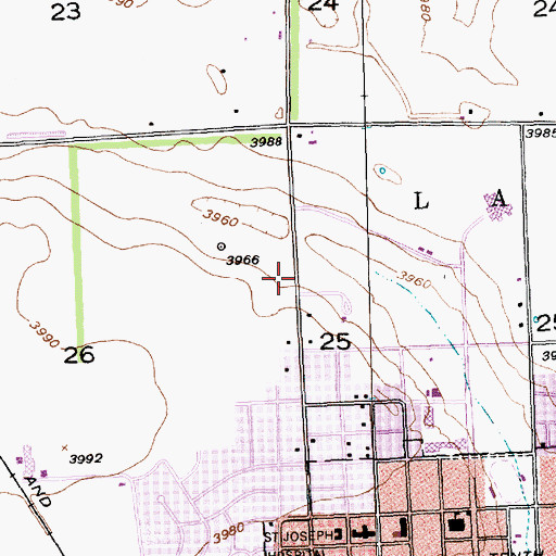 Topographic Map of Saint Johns Lutheran Church, NE