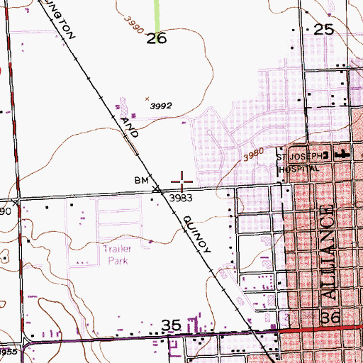 Topographic Map of Seventh Day Adventist Church, NE