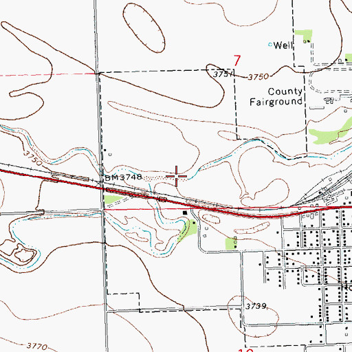 Topographic Map of North Fork Frenchman Creek, CO