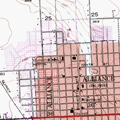Topographic Map of Saint Agnes Academy, NE