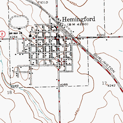 Topographic Map of Seventh Day Adventist Church, NE