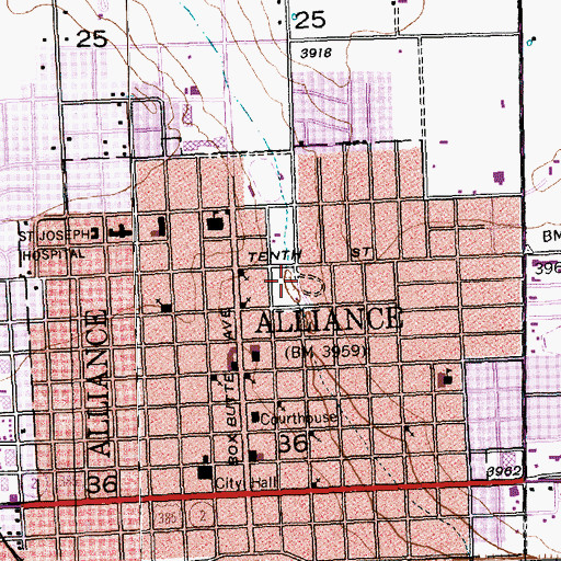 Topographic Map of Central Park, NE