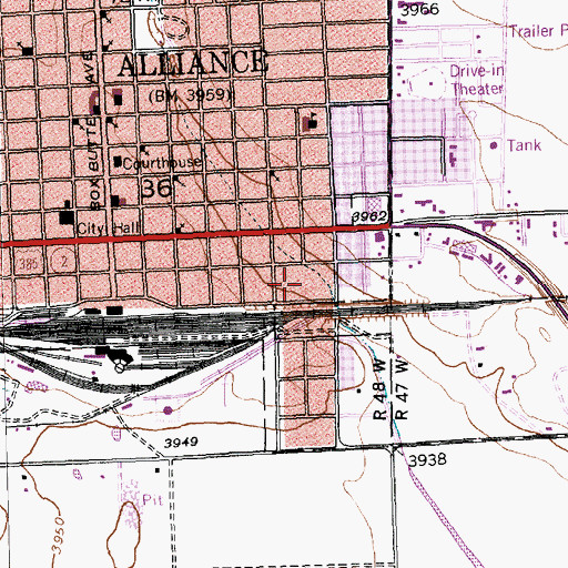 Topographic Map of Bower Park, NE