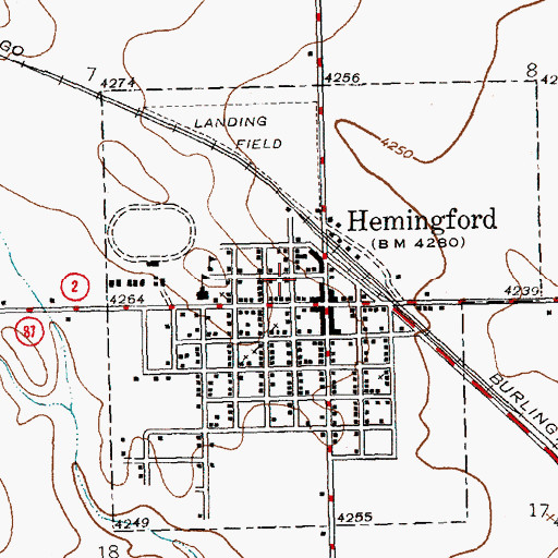 Topographic Map of Hemingford Clinic, NE