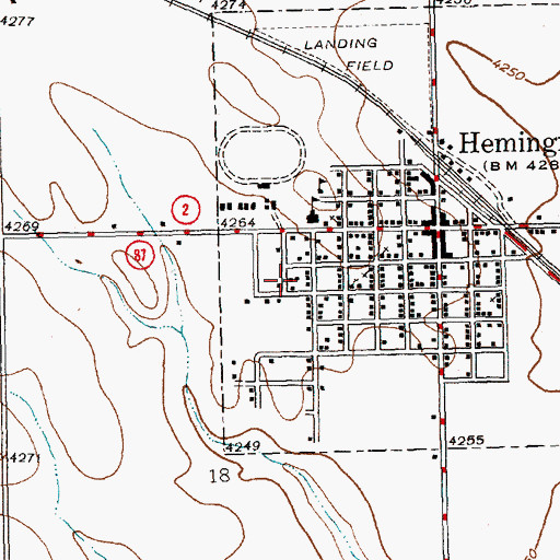 Topographic Map of Hemingford Community Care Center, NE
