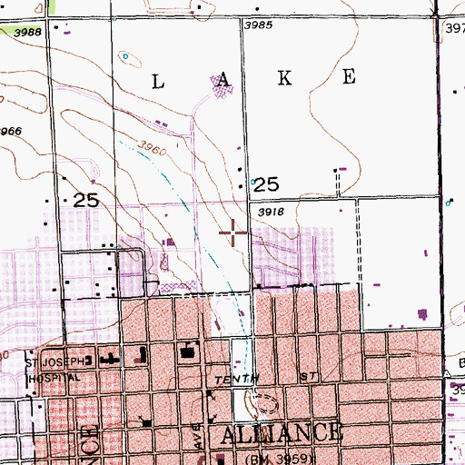 Topographic Map of Highland Park Care Center, NE